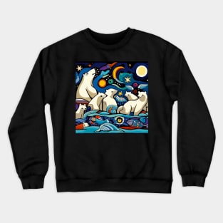 Happy Polar Bears Canada . Crewneck Sweatshirt